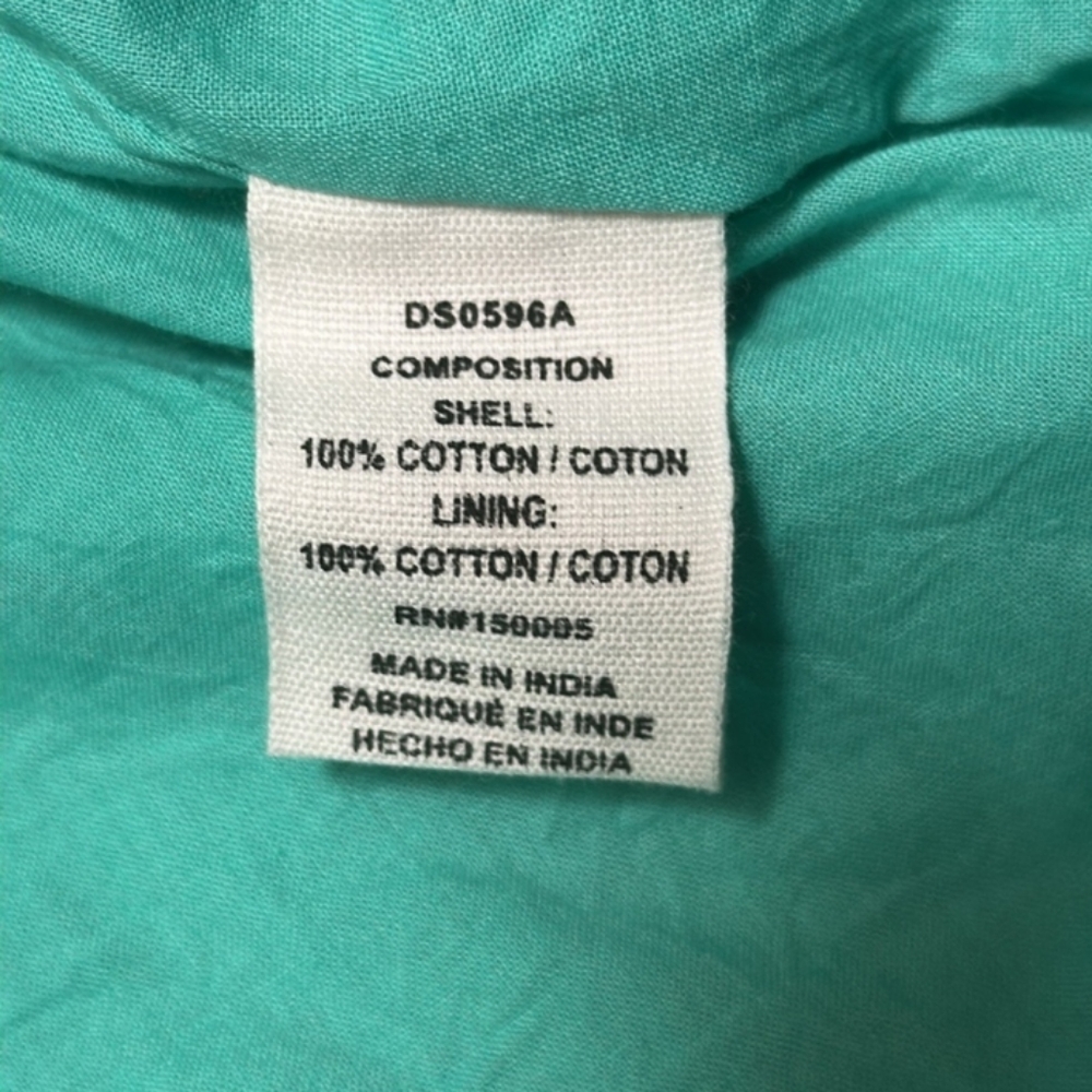 NWT Nordstrom Rack Seafoam Green Sundress with Puff Sleeves and V-Neck - Picture 2 of 10